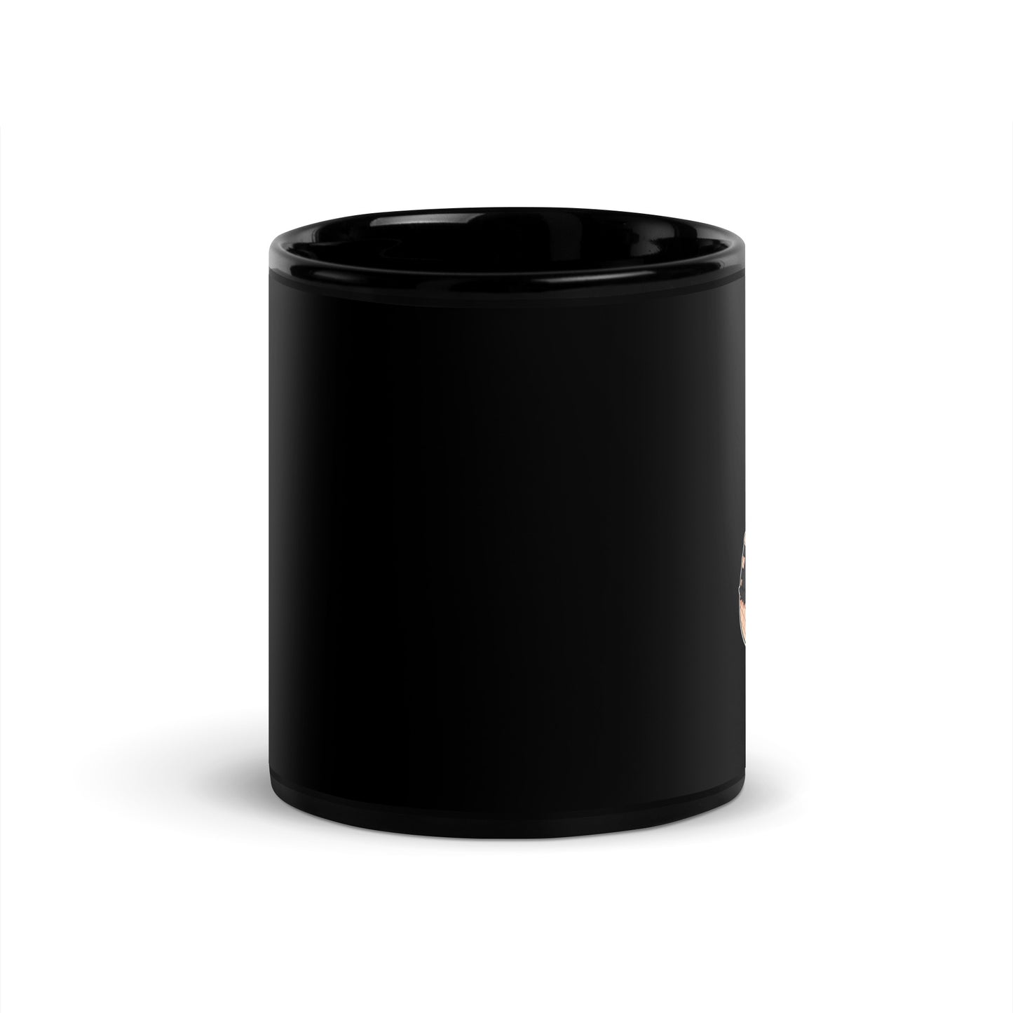 Peachy Black Glossy Mug
