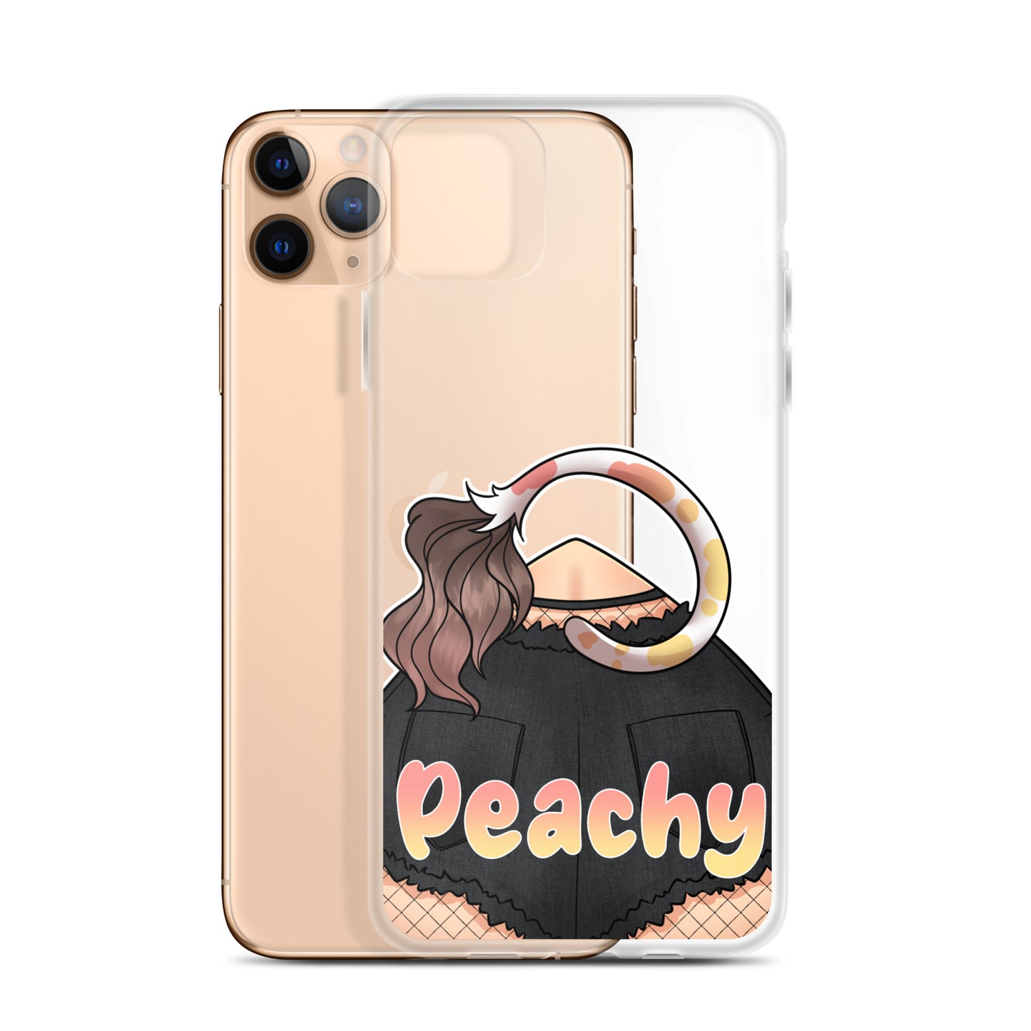 Clear Peachy Iphone case