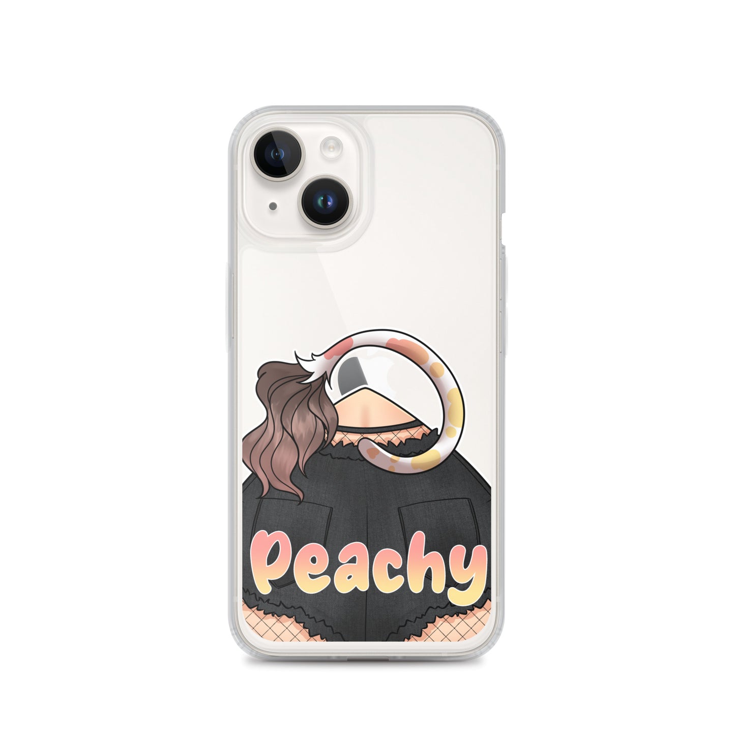 Clear Peachy Iphone case