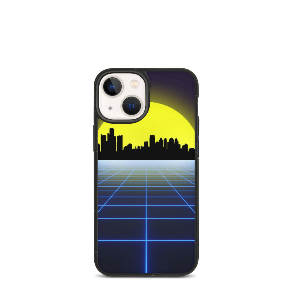 Vaporwave City Skyline Biodegradable Phone Case