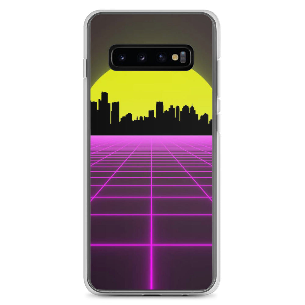 Vaporwave City Skyline Purple Samsung Case
