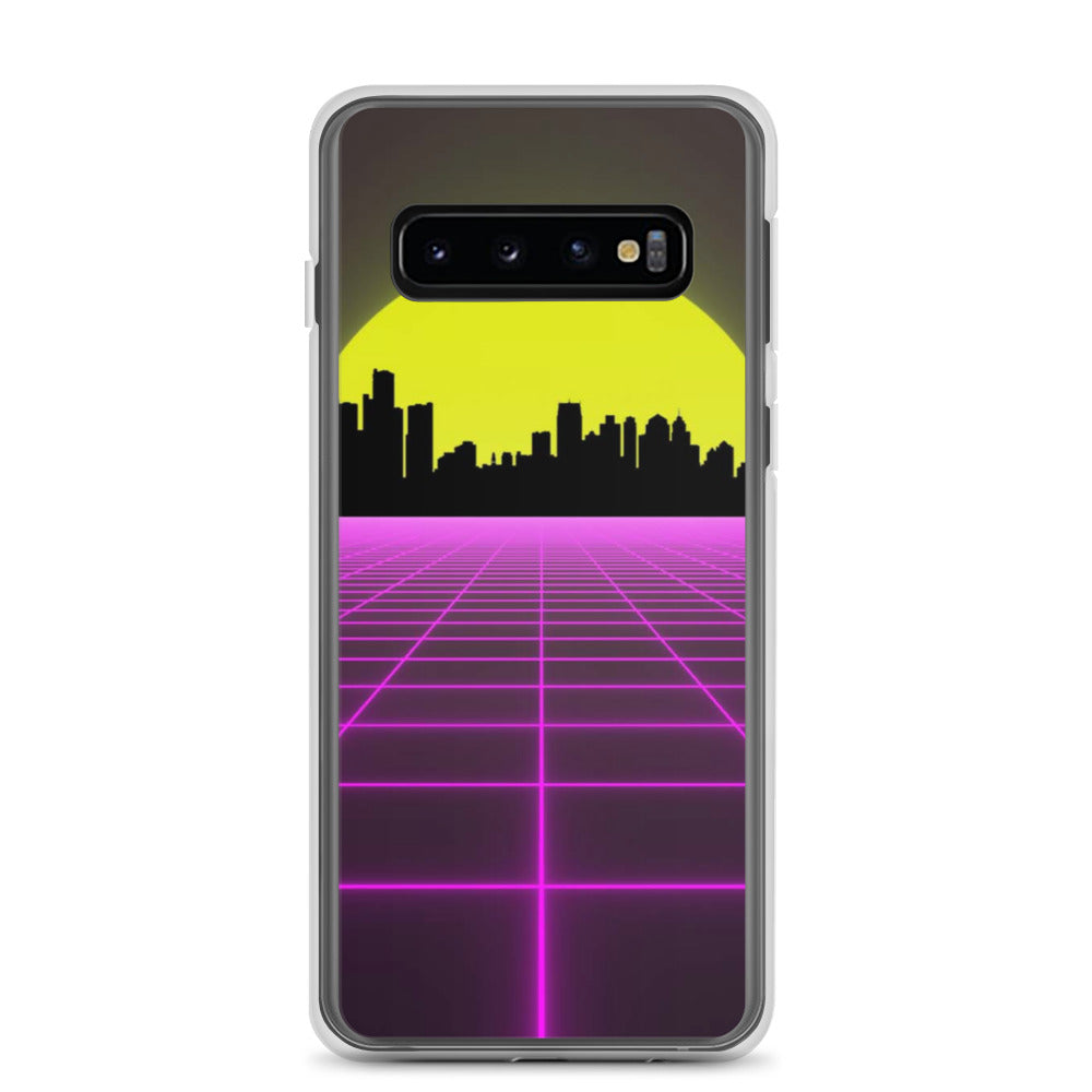 Vaporwave City Skyline Purple Samsung Case