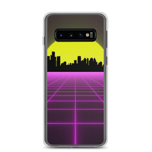 Vaporwave City Skyline Purple Samsung Case