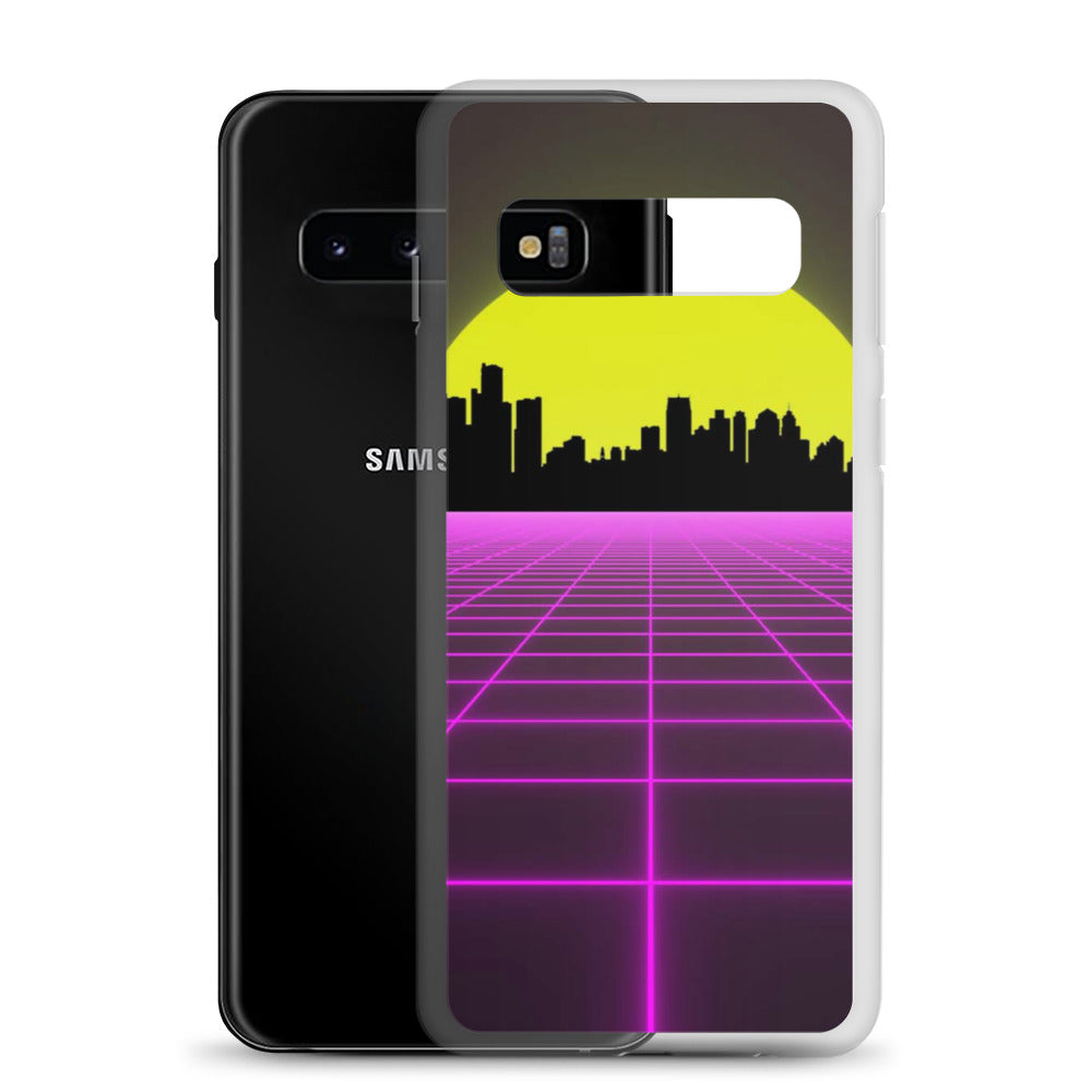 Vaporwave City Skyline Purple Samsung Case