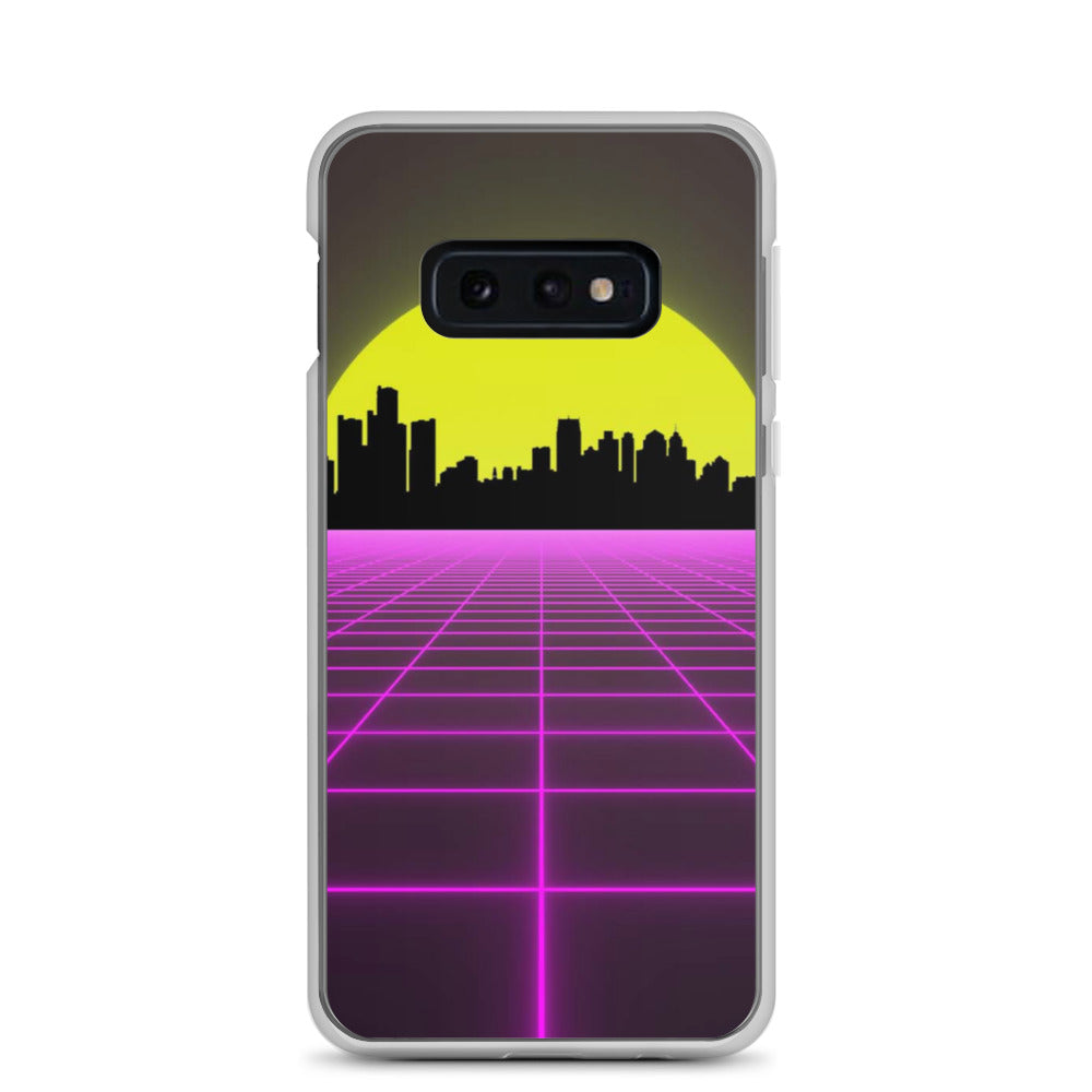 Vaporwave City Skyline Purple Samsung Case