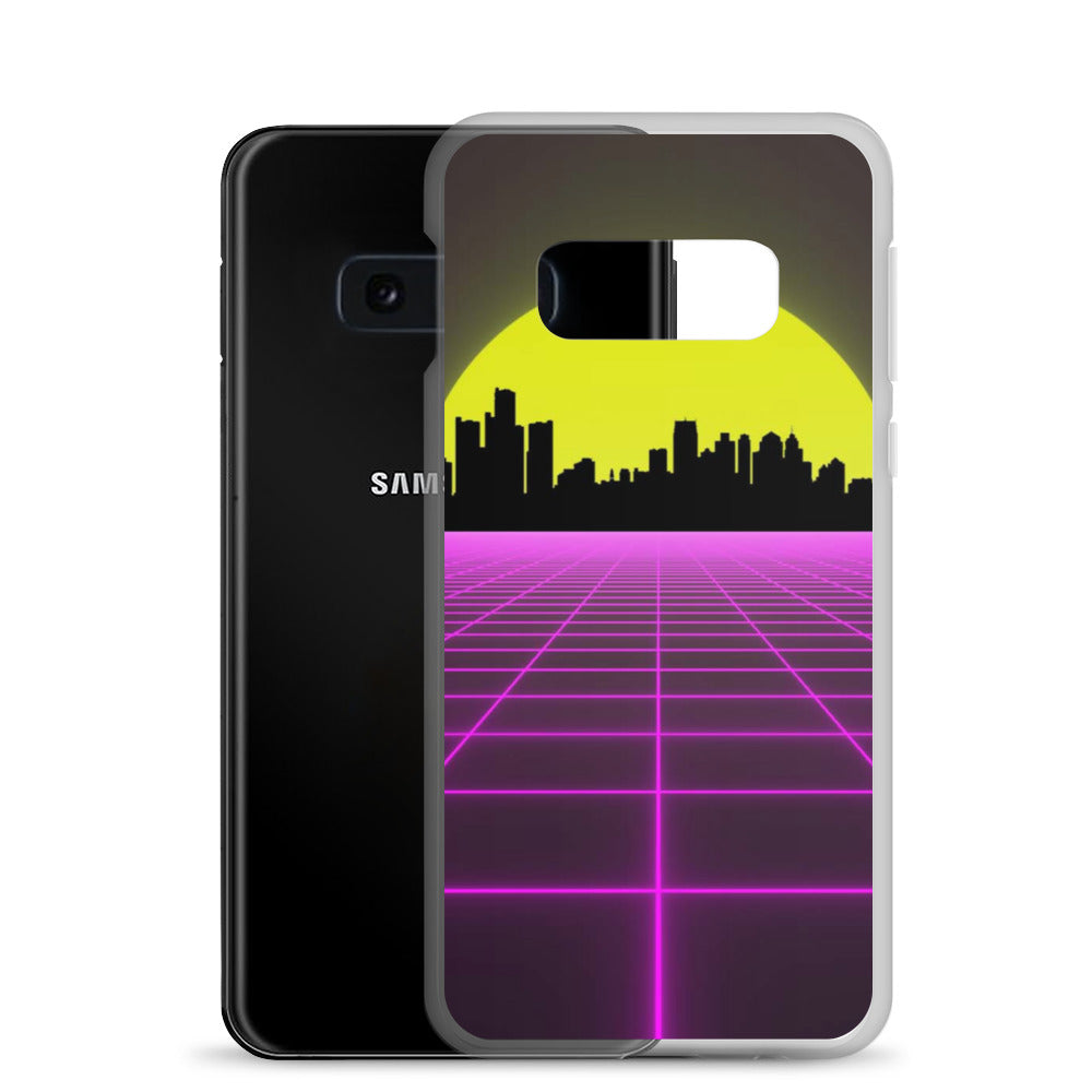 Vaporwave City Skyline Purple Samsung Case