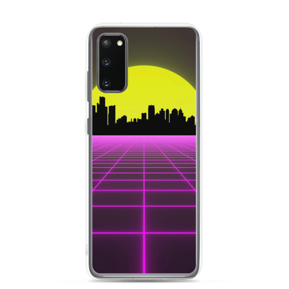 Vaporwave City Skyline Purple Samsung Case