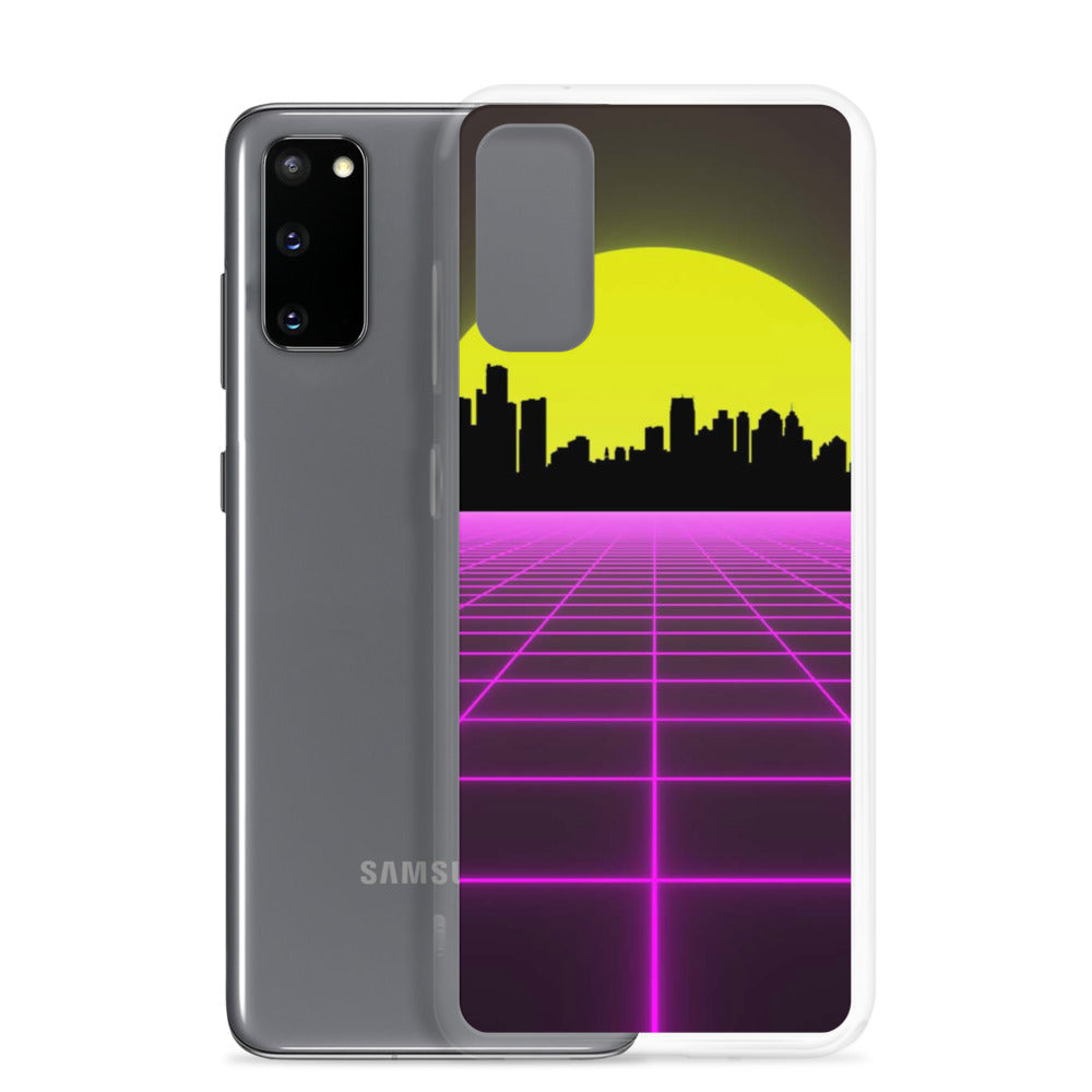 Vaporwave City Skyline Purple Samsung Case
