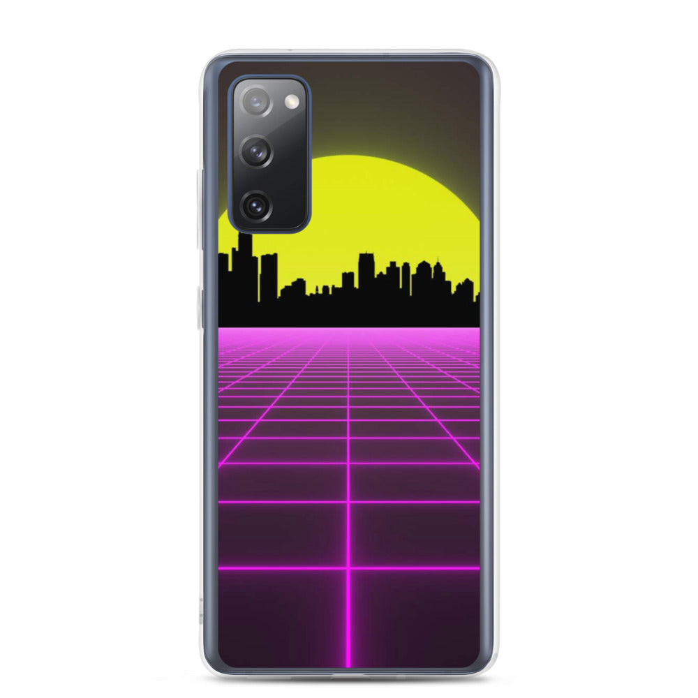 Vaporwave City Skyline Purple Samsung Case
