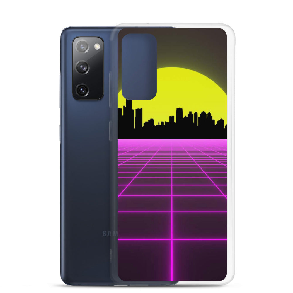Vaporwave City Skyline Purple Samsung Case