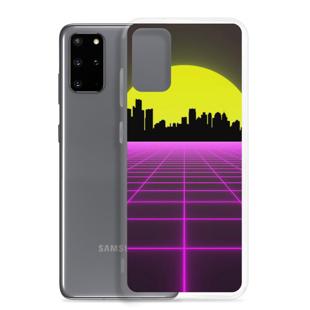 Vaporwave City Skyline Purple Samsung Case