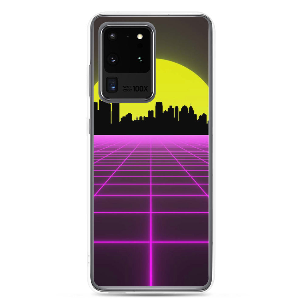 Vaporwave City Skyline Purple Samsung Case