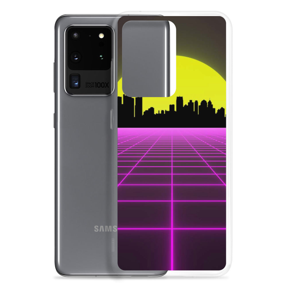 Vaporwave City Skyline Purple Samsung Case