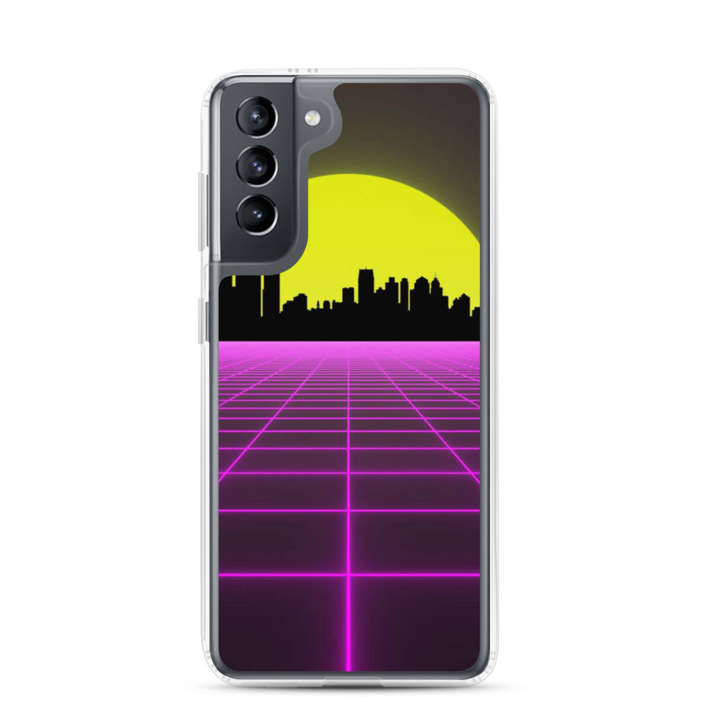 Vaporwave City Skyline Purple Samsung Case