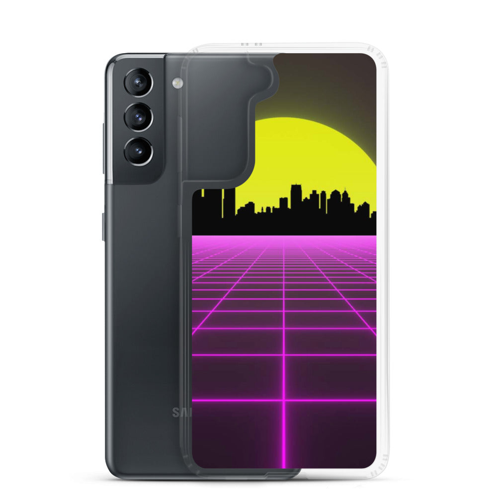 Vaporwave City Skyline Purple Samsung Case