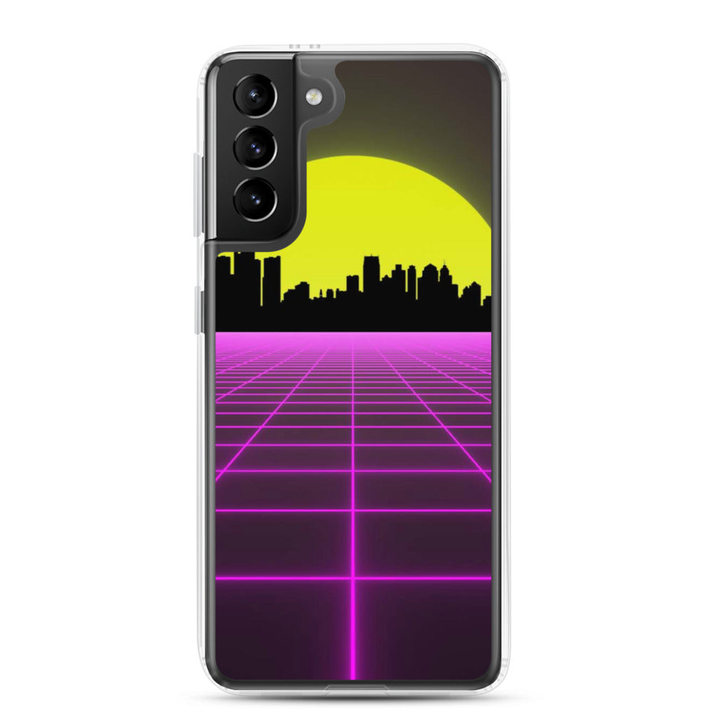 Vaporwave City Skyline Purple Samsung Case
