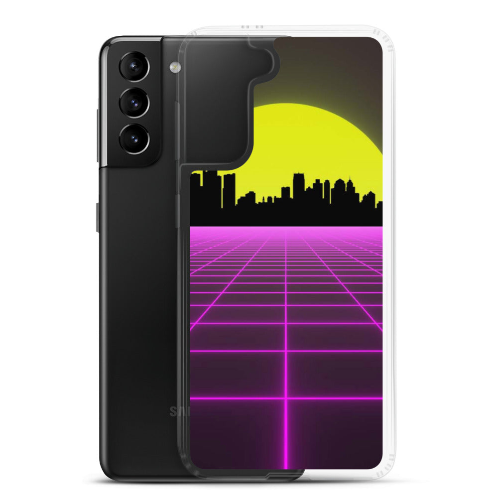 Vaporwave City Skyline Purple Samsung Case