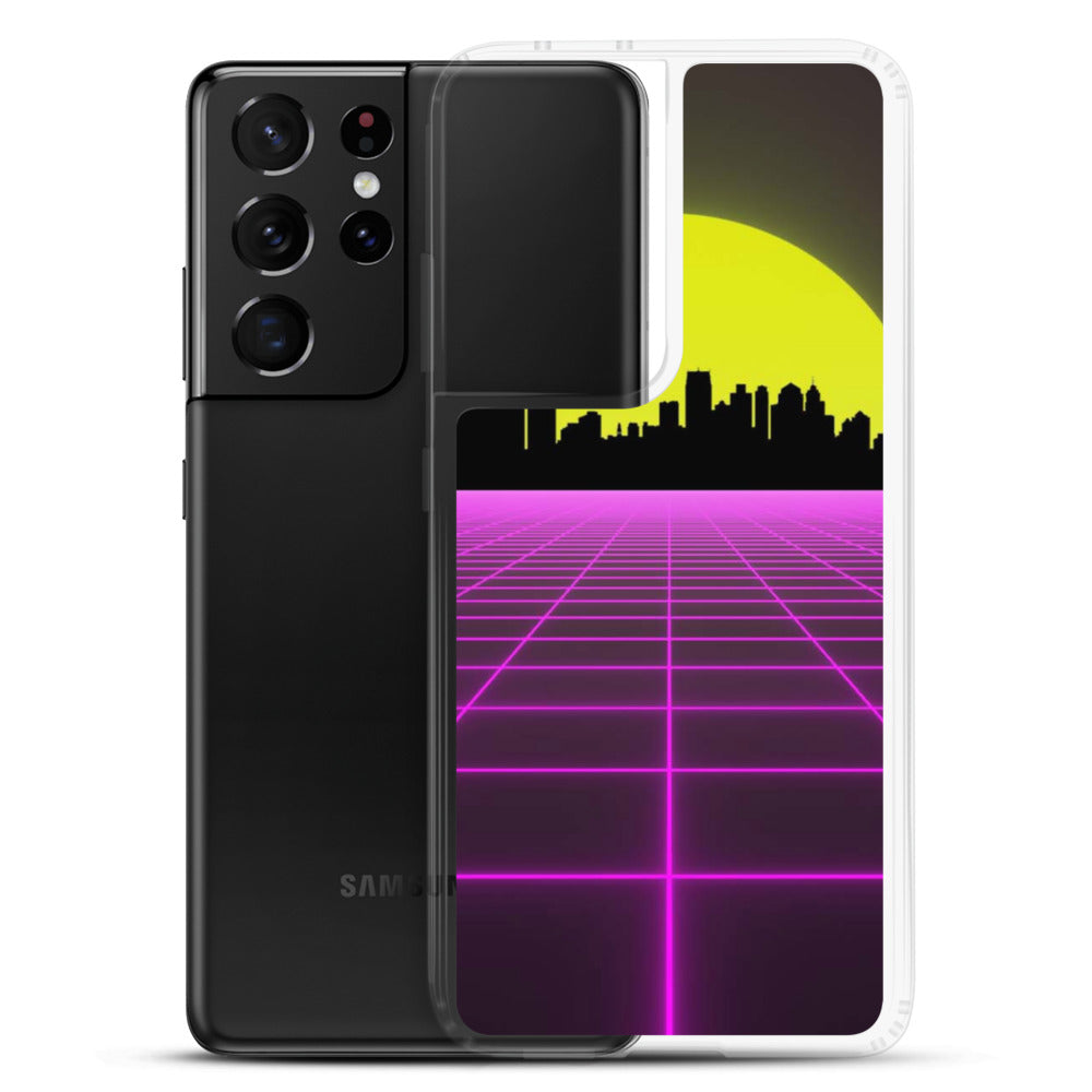 Vaporwave City Skyline Purple Samsung Case